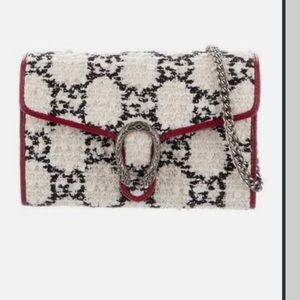 Gucci Dionysus Chain Wallet GG tweed Small